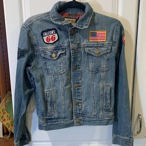 Forever 21 denim jacket with patches